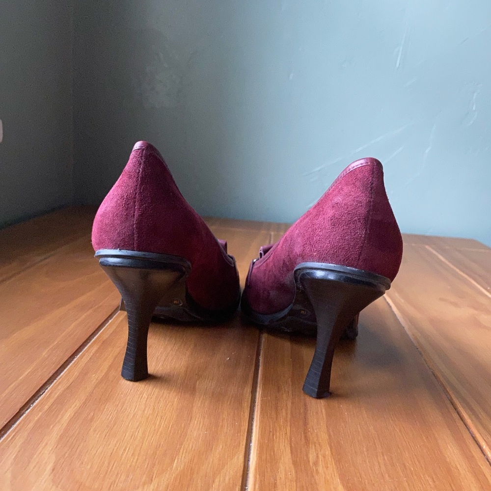 Gianni Bini heels, Penny loafer style, 3” heels, maroon, size 7 - Picture 4 of 16